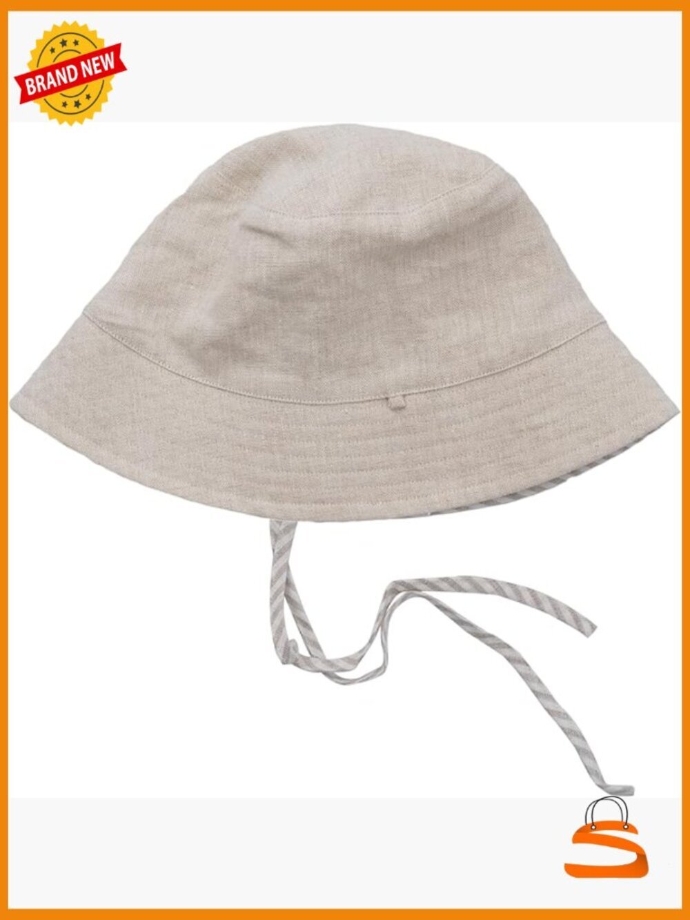 100% Linen Reversible Bucket Hat for Women Packable Sun Hat